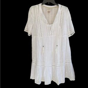 Knox Rose Cream Tunic with Embroidered Trim